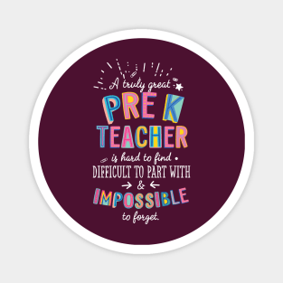 A truly Great Pre-K Teacher Gift - Impossible to forget Magnet